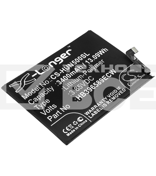 Аккумулятор CameronSino CS-HUN500SL HB396589ECW для Huawei Nova 5, Nova 5 Pro 3.85V / 3400mAh / 13.09Wh