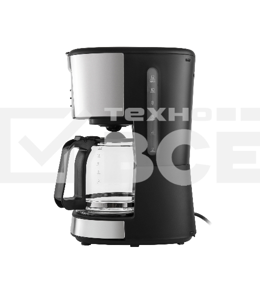 Кофеварка капельная Maunfeld MF-722S серебристый/черный, исп. кофе - молотый, 1.5 л, 900 Вт.