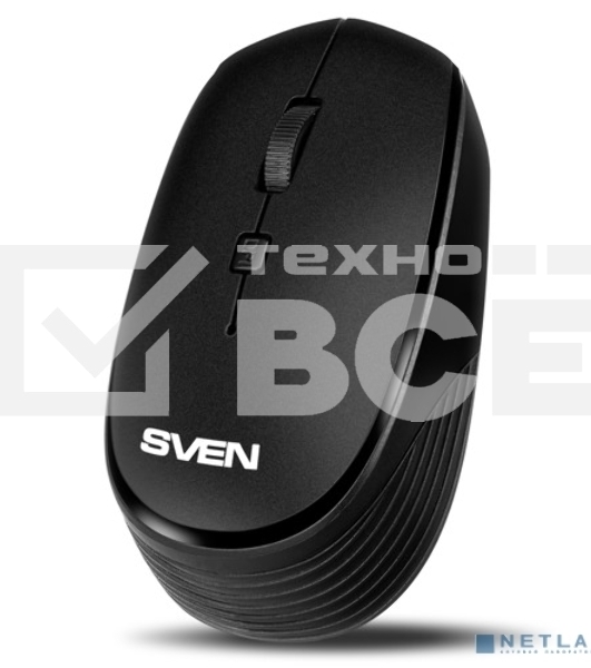 Мышь беспроводная SVEN RX-210W черный, 1400 dpi, радиоканал, USB, кнопки - 4