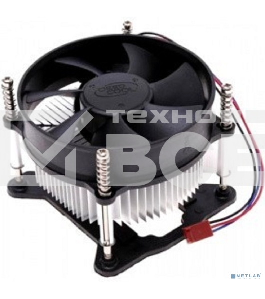 Кулер для процессора DEEPCOOL CK-11508 V2 черный, 92 мм, алюминий, 2200 об/мин, 25 дБ, 3 pin, 65 Вт, 70 мм