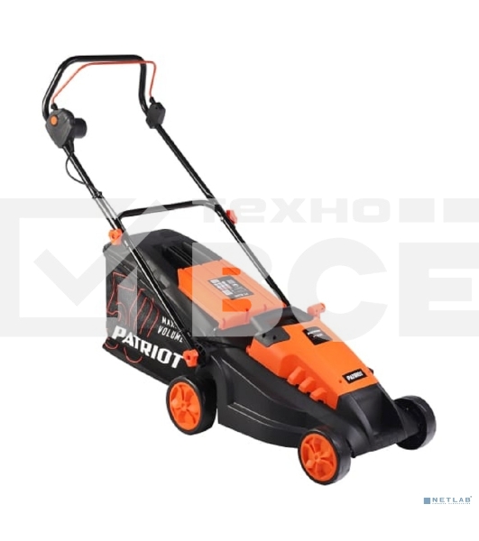 Газонокосилка электрическая PATRIOT PT 1639E бесщеточный, 38см, 1600Вт, трав комби 50л, 20-65мм 5 уровней