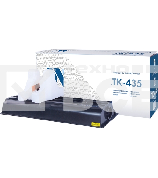 Картридж лазерный NV Print NV-TK435 (тип TK-435), черный, 15000 стр. (туба 870 г), для Kyocera TASKalfa 180/181/220/221