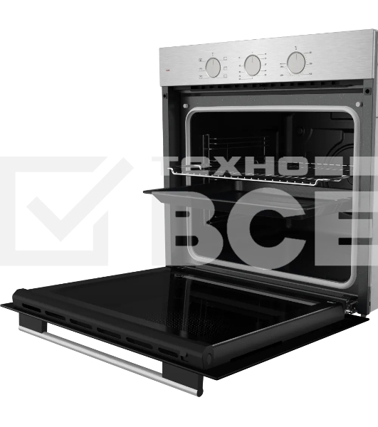 Электрический духовой шкаф Kuppersberg HF 603 BX 60 см, 80 л, High-Tech, 6 режимов, паровая очистка, черный + нерж. сталь