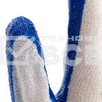 Перчатки полиэфирные Сибртех с синим нитрильным покрытием, размер L, 15 класс вязки, фото12