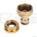 Адаптер латунный 1/2дюйм-3/4дюйм внутренняя резьба с переходником ЧЕТЫРЕ СЕЗОНА 62-0273, фото3