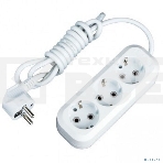 Удлинитель EKF UBA16-310-3-02 'Эксперт' 3 гнезда 2 метра 16А/3,5кВт с заземлением ПВС 3х1 EKF PROxima, фото 1