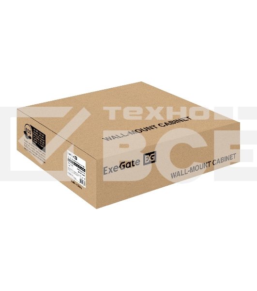 Шкаф телекоммуникационный 19' настенный 12U ExeGate EC-WM-12U.450.M.GREY (19”, 12U, 600x450x635 мм (ШхГхВ), передняя дверь металл, съемные боковые панели, пыле- и влагозащита IP23, светло-серый RAL 7035)