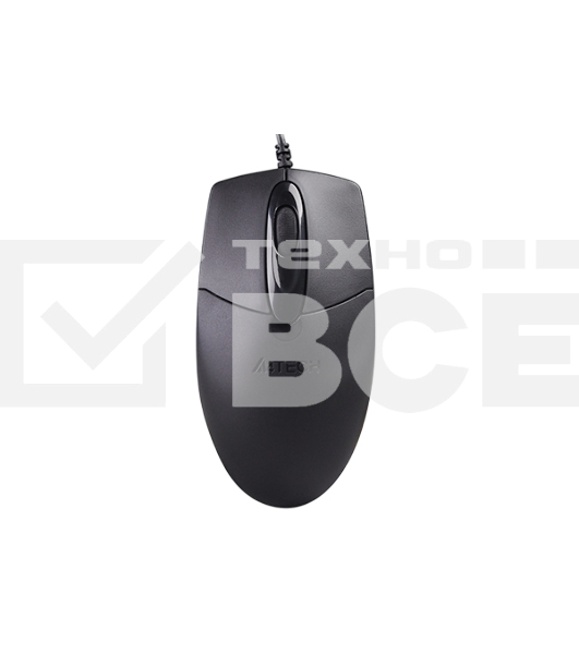Мышь проводная A4Tech OP-720 черный, 1200 dpi, USB, кнопки - 3