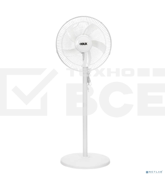 Вентилятор напольный DUX DX-40, 40Вт, 16дюйм, белый 60-0218