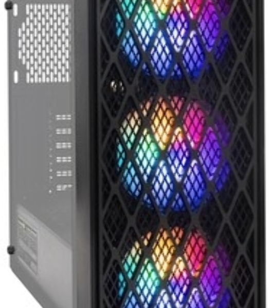Компьютерный корпус Miditower ExeGate EVO-8243-NPX700 (ATX, БП 700NPX с вент 12 см, 2хUSB+1хUSB 3.0, черный, 3 вент. с RGb подсветкой, боковая панель - закаленное стекло)