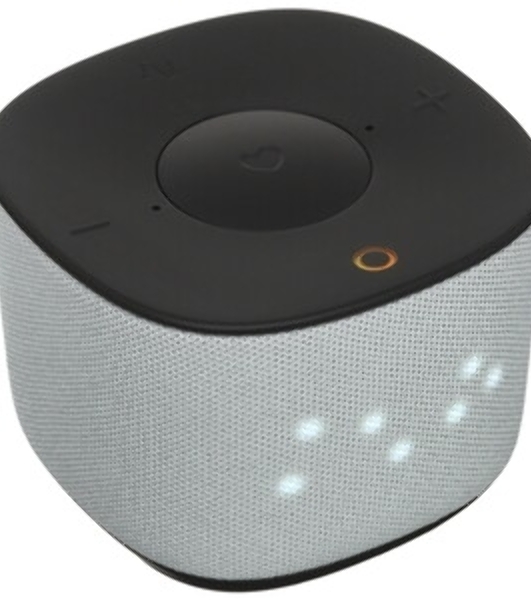 Умная колонка Sber Boom Home, 8Вт, с экраном, 1 динамик, часы, мультирум, TWS, Zigbee хаб, Wi-Fi, Bluetooth 5.0, Zigbee, Салют, серый