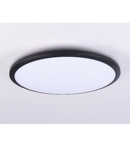 Потолочный светодиодный светильник Ambrella light FZ1235 BK черный IP44 48W 6400К D450*55 (Без ПДУ)