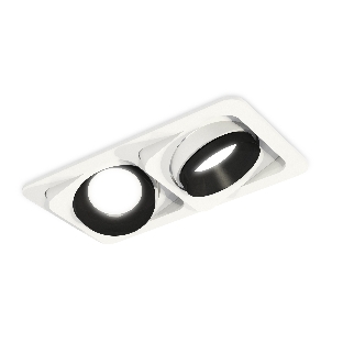 Комплект встраиваемого поворотного светильника Ambrella light XC7663021 SWH/PBK белый песок/черный полированный MR16 GU5.3 (C7663, N7031)