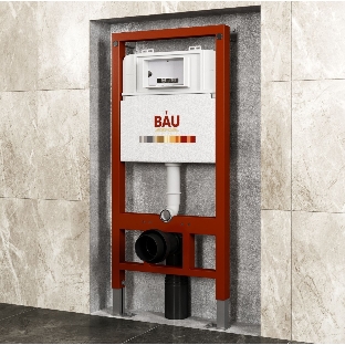 Инсталляция BAU PRO для подвесного унитаза с клавишей смыва BAU Soul, белая