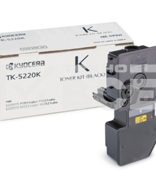 Картридж лазерный Kyocera TK-5220K (1T02R90NL1) черный для P5021cdn/cdw, P5026cdn/cdw, M5521cdn/cdw, 1200 стр.