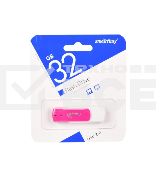 Флешка USB R/W Smartbuy 32Gb USB USB 2.0 Smartbuy Diamond Pink (SB32GbDP)