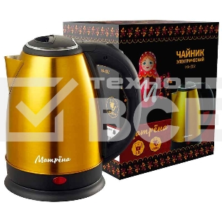 Чайник Матрена MA-002 электрический (1,8 л) стальной желтый