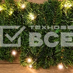 Еловый шлейф искусственный  2,7 м Теплое белое свечение 80 LED, фото2