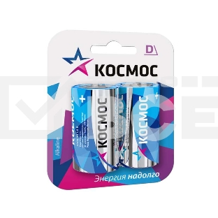 Элемент питания алкалиновый LR LR20 Максимум BP2 (блист.2шт) Космос KOCLR20MAX2BL