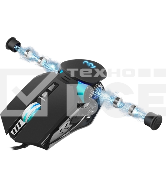 Мышь проводная SVEN RX-G815 черный, 8000 dpi, USB, кнопки - 7