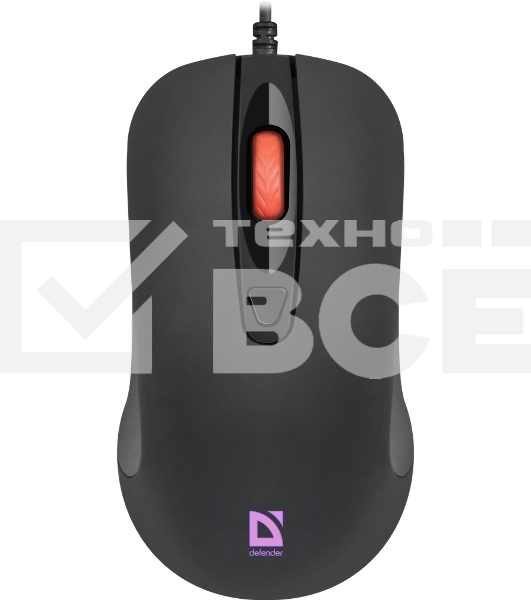 Мышь проводная Defender Ultra Classic MB-280 черный, 1200 dpi, USB, кнопки - 4