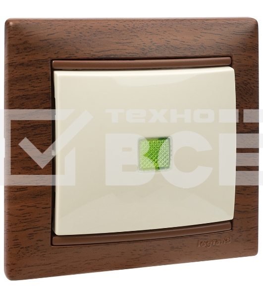 Выключатель Legrand 774310 Valena 10А c подсветкой, сл. кость