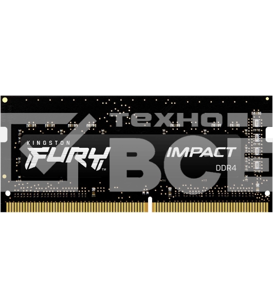 Оперативная память Kingston Fury Impact, DDR4, 8GB (1x8GB), 3200MHz, CL20, SO-DIMM