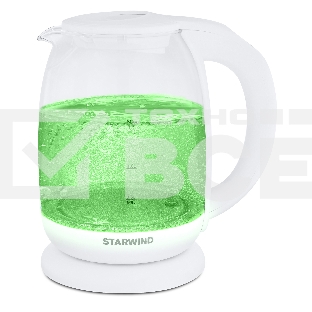 Чайник электрический Starwind SKG4215 1.7л. 2200Вт белый (корпус: стекло)