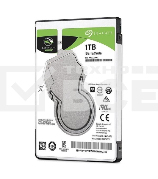 Жесткий диск Seagate HDD Mobile Barracuda25 Guardian (2.5'/ 1TB/ SATA 6Gb/s/ rmp 7200)