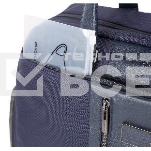 Сумка дорожная Piquadro Brief2 BV4447BR2/BLU натур.кожа/ткань, синий