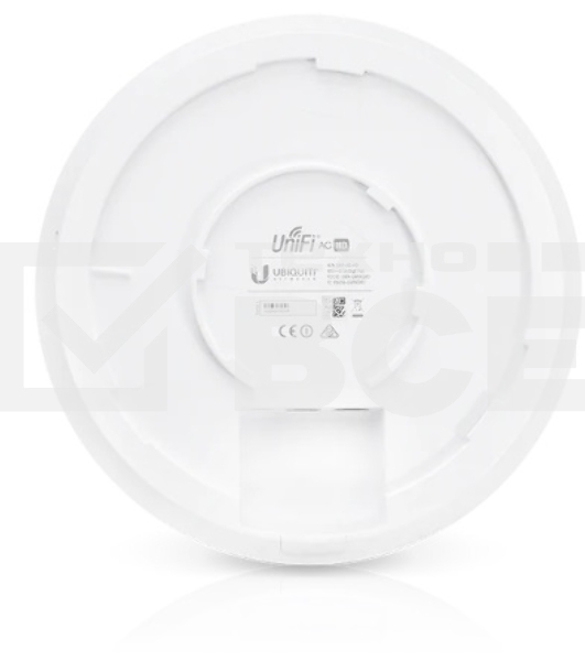Сетевое оборудование UBIQUITI UAP-AC-HD Точка доступа 2.4+5 ГГц, ac Wave2, 4х4 MU-MIMO, 802.3at, 2х 1G Ethernet