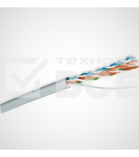 Кабель UTP (U/UTP), кат. 5e, 4 пары, (305 м), (24 AWG), одножильный (solid), серый, PVC