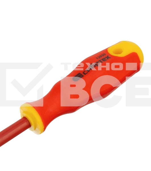 Отвертка диэлектрическая Сибртех PH1 х 80 мм, до 1000 В, двухкомпонентная рукоятка