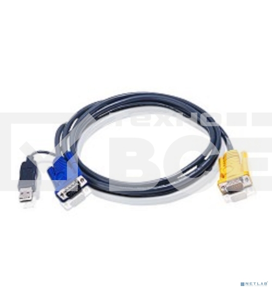 Переключатель ATEN 2L-5202UP Шнур, монитор+клавиатура+мышь Intelligent CABLE HD15M/USBAM 1.8M