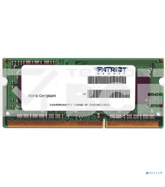 Оперативная память Patriot Signature, DDR4, 4GB (1x4 GB), 2400 MHz, CL17, SO-DIMM