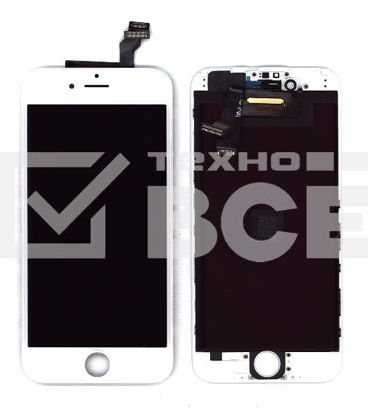 Дисплей Amperin для Apple iPhone 6 в сборе с тачскрином (IPS), белый