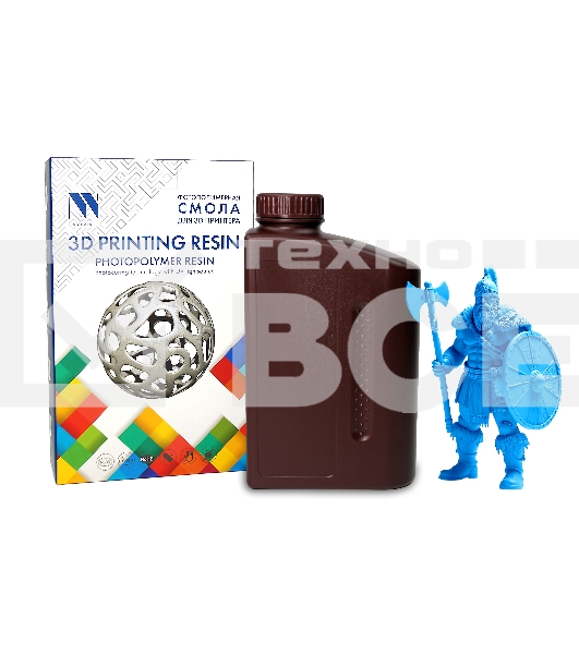 Фотополимерная смола NVPRINT Standard Resin Clear Blue для 3D печати 1 кг (бут)