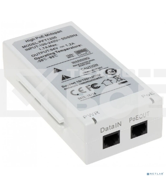 Инжектор POE Dahua DH-PFT1200 (упак.:1шт)
