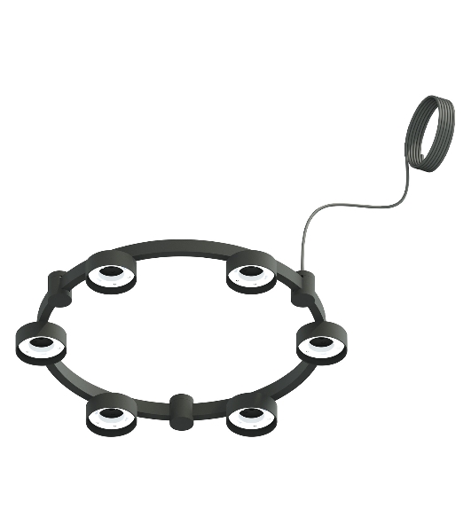 Корпус светильника C9232/6 SBK черный песок D550*70.5mm GX53/6