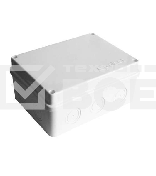 Коробка распр. ОП 150х110х70 10 выходов без гермовводов IP54 крышка на винтах бел. Epplast 215311