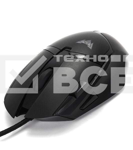 Мышь проводная Crown CMGM-901 черный, 4800 dpi, USB, кнопки - 8