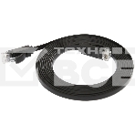 Патч-корд Greenconnect плоский прямой PROF 15.0m UTP медь, кат.6, черный, позолоченные контакты, 30 AWG, Premium ethernet high speed 10 Гбит/с, RJ45, T568B (GCR-LNC616-15.0m), фото 1