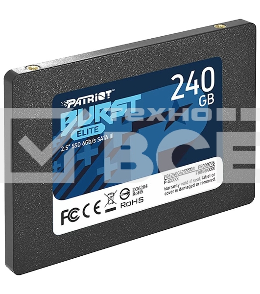 Накопитель SSD Patriot Burst Elite, 240GB, SATA, 2.5