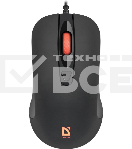 Мышь проводная Defender Ultra Classic MB-280 черный, 1200 dpi, USB, кнопки - 4