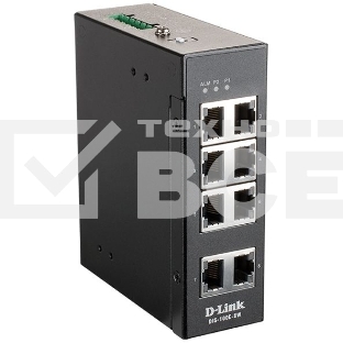 Коммутатор D-Link DIS-100E-8W/A1A, L2 Unmanaged Industrial Switch with 8 10/100Base-TX ports.1K Mac address, 802.3x Flow Control, Stand-alone, Auto MDI/MDI-X for each port, D-link Green technology, Metal case,