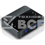 Переключатель Aten US434-AT USB, 4 ПК> 4 устройства, 4 USB B-тип > 4 USB A-тип, Male > Female, со шнурами A-B 2х1.2м.+2х1.8м. для подкл. к управ. комп, фото 1