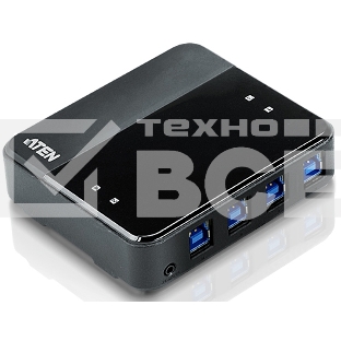 Переключатель Aten US434-AT USB, 4 ПК> 4 устройства, 4 USB B-тип > 4 USB A-тип, Male > Female, со шнурами A-B 2х1.2м.+2х1.8м. для подкл. к управ. комп