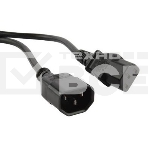 Кабель питания Hyperline монитор-компьютер IEC 320 C13 - IEC 320 C14 (3x0.75), 3 м, фото 1