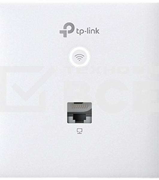 Точка доступа TP-Link Omada AC1200 wireless MU-MIMO Gigabit wall-plate Access Point, 1 Gigabit downlink port, 1 gigabit uplink port, 802.3af/at PoE in, wall plate mounting, support standalone mode and controlled by Omada SDN controller (Software/hardware/
