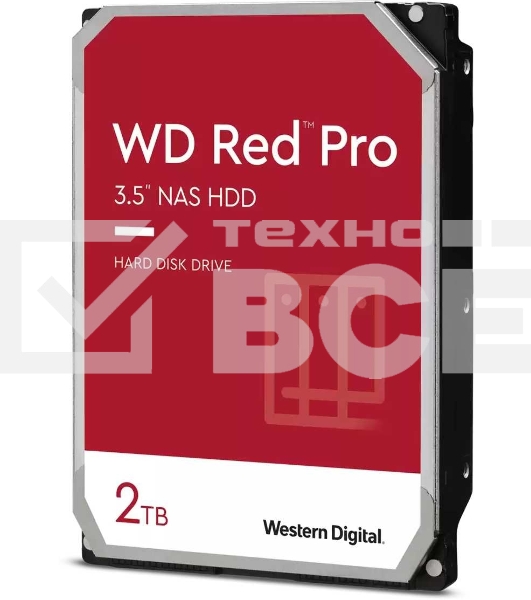 Жесткий диск WD Original SATA-III 2Tb WD2002FFSX NAS Red Pro (7200rpm) 64Mb 3.5